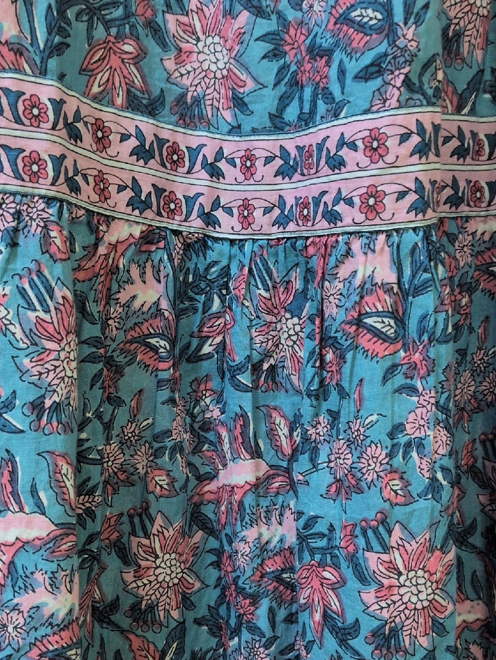 Louise Misha Jansiane Teal Garden of Eden Maxi Skirt - Picture 6 of 10